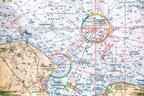 Vintage Nautical Map Kiel