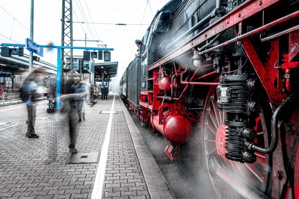 Steam Train Karlsruhe Hbf, back to times before I (Exhibit Edition)