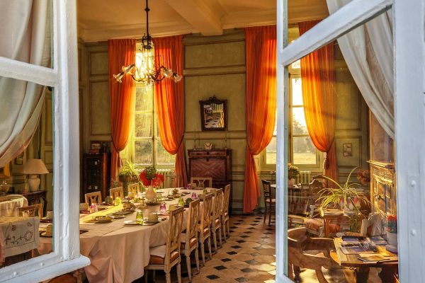 A Dinner Table Bathed in Golden Light