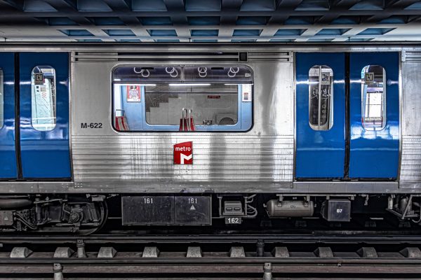 Lisbon's Underground Train in Motion